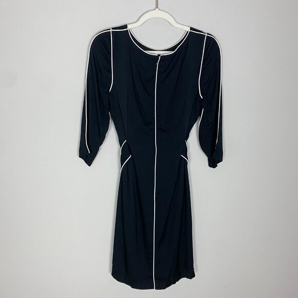 Boden Black Mini Dress with White Accents - Picture 5 of 7